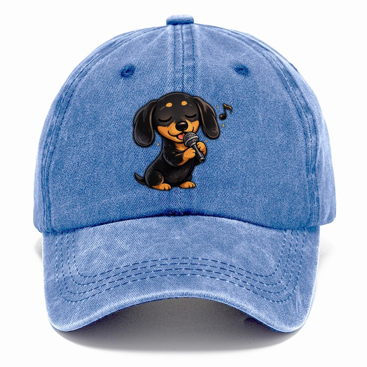 Singing Dachshund Karaoke Classic Cap – Summer Sky