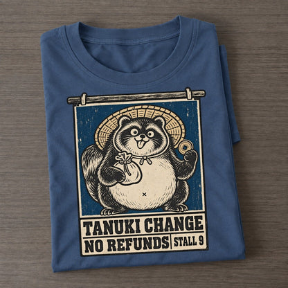 Tanuki Change Yokai Night Market Classic T-shirt – Twilight Navy
