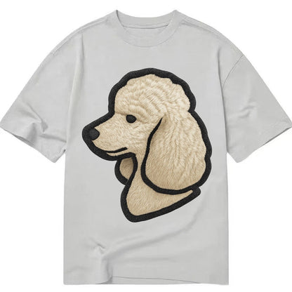Poodle Contemporary Clean Style With Strong Black Outline Classic T-shirt – Grey