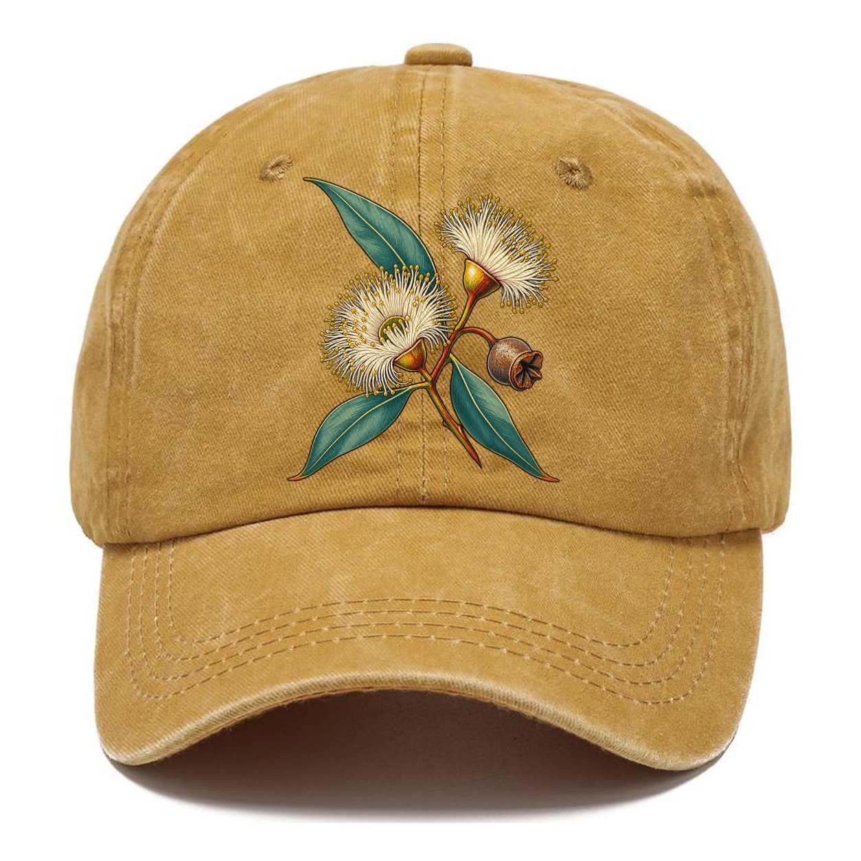 Tasmania Blue Gum Blossom And Capsule Australia Cultural Icons Classic Cap – Golden Harvest