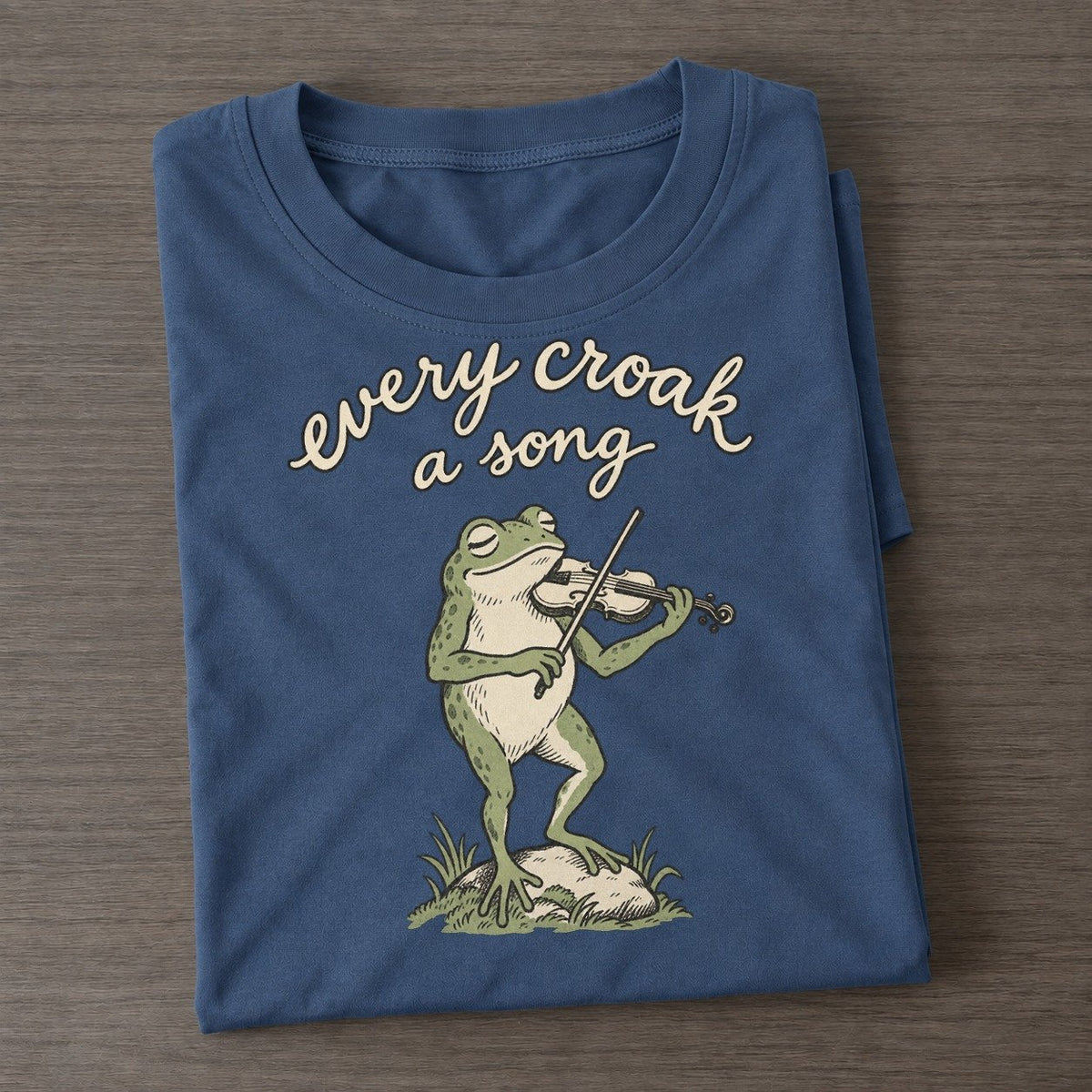 Fiddle By The Water Pond Folk Classic T-shirt – Twilight Navy