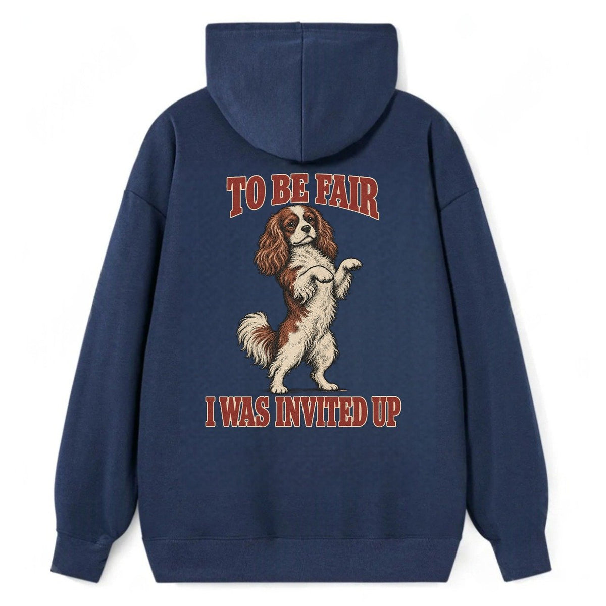 Cavalier King Charles Spaniel Dog Declarations Classic Pullover Hoodie – Navy