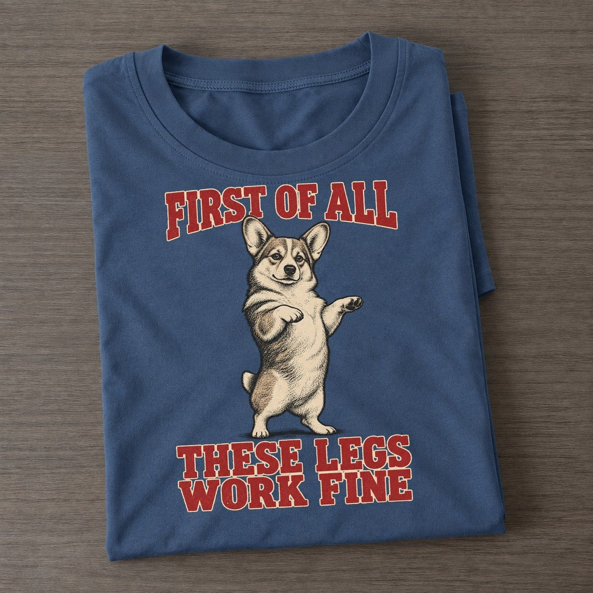 Pembroke Welsh Corgi Dog Declarations Classic T-shirt – Twilight Navy