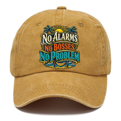 No Alarms No Bosses No Problem Retired Living Classic Cap – Golden Harvest