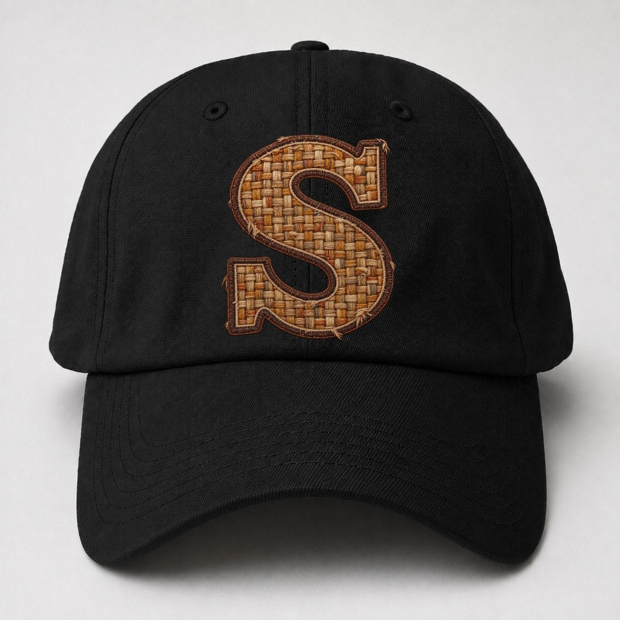 Woven Tweed S Monogram Baseball Cap – Black