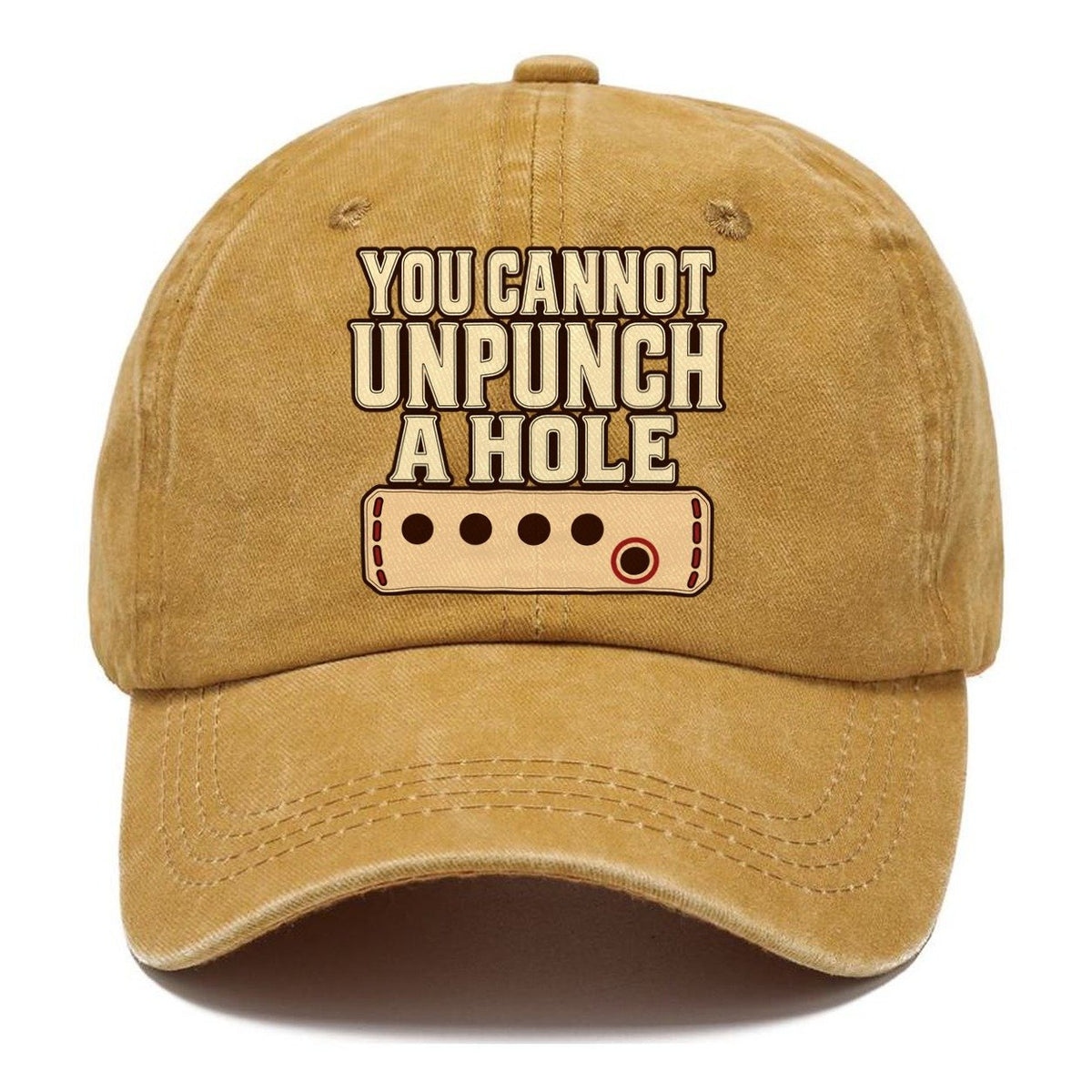 You Cannot Unpunch A Hole Leathercraft Classic Cap – Golden Harvest