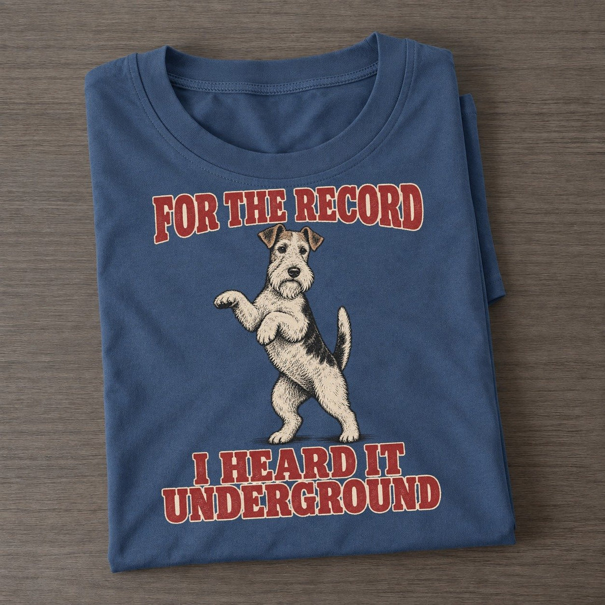 Wire Fox Terrier Dog Declarations Classic T-shirt – Twilight Navy