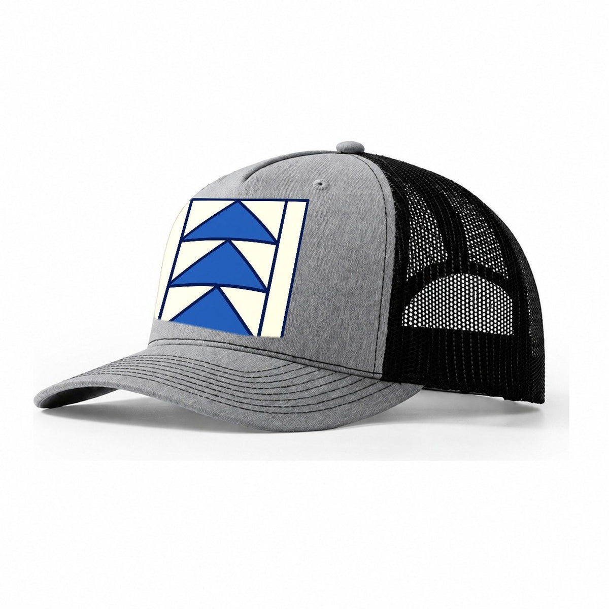 Flying Geese Column Sewing And Quilting Trucker Hat – Sport Grey Black