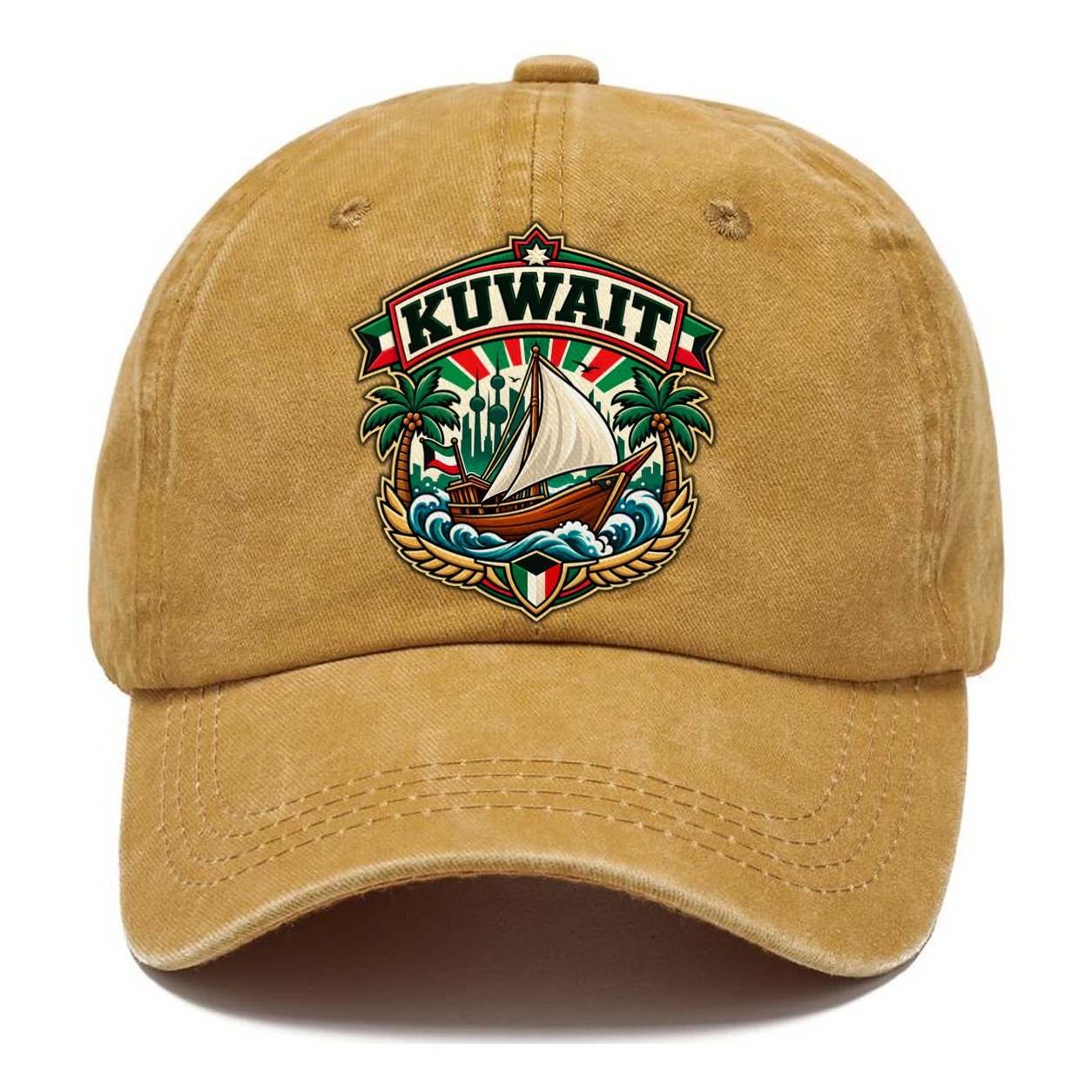 Kuwait Retro Badge Country Logos Classic Cap – Golden Harvest