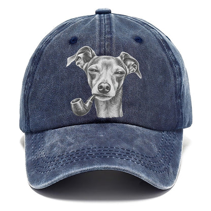 Italian Greyhound A Classic Tobacco Pipe Smoking Dogs Smoking Dogs Portraits Classic Cap – Twilight Navy