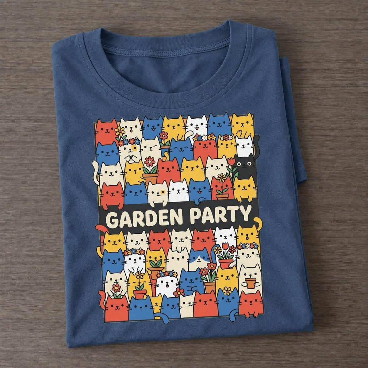 Garden Party Overcatted Classic T-shirt – Twilight Navy