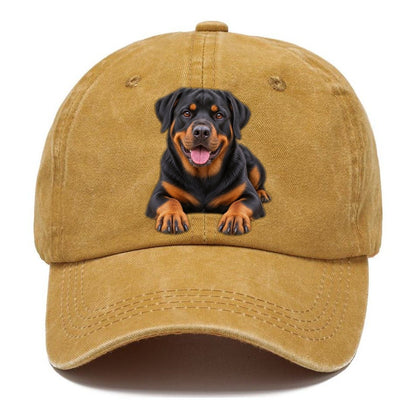 Rottweiler Lying Down Top Breeds Classic Cap – Golden Harvest