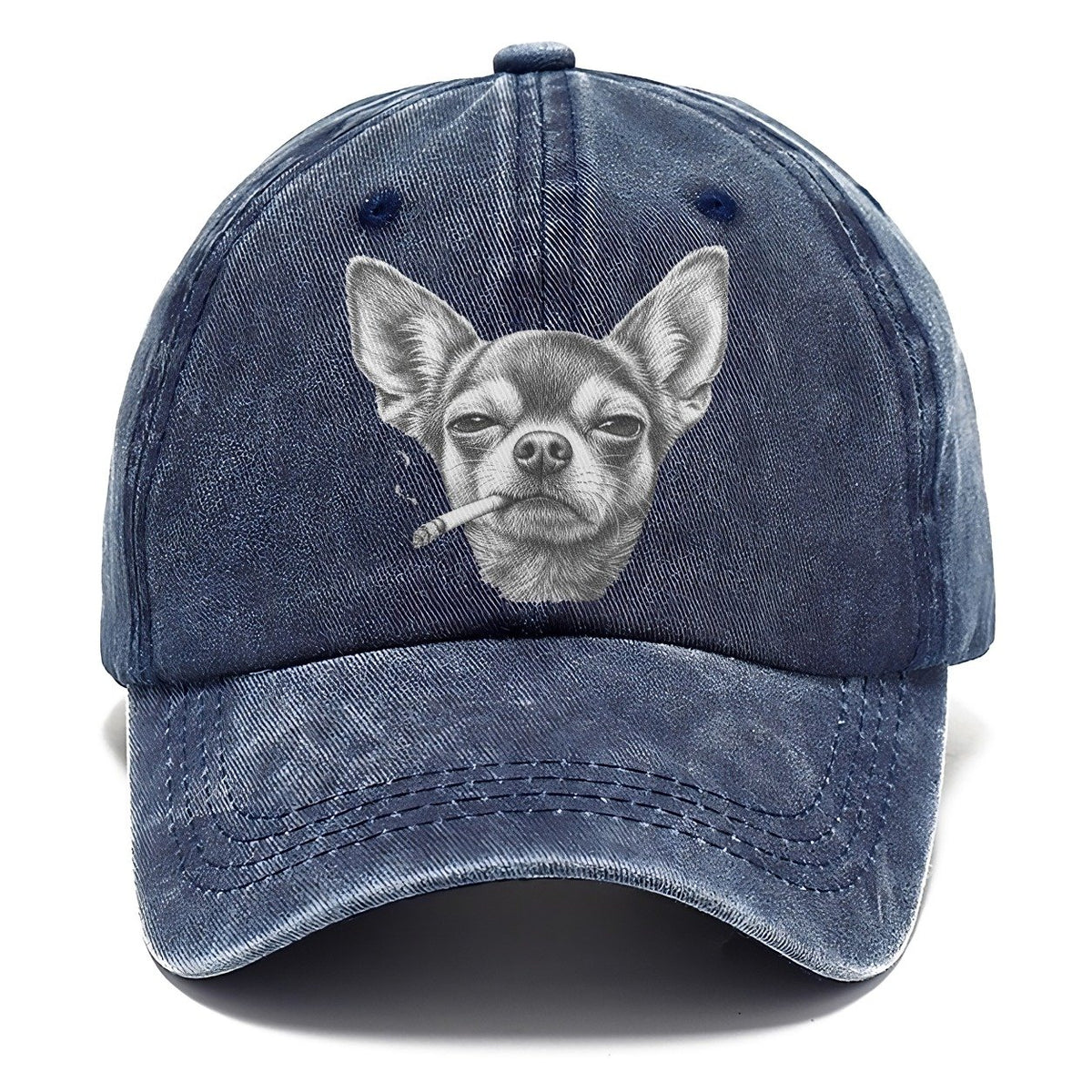 Chihuahua A Lit Cigarette Smoking Dogs Smoking Dogs Portraits Classic Cap – Twilight Navy