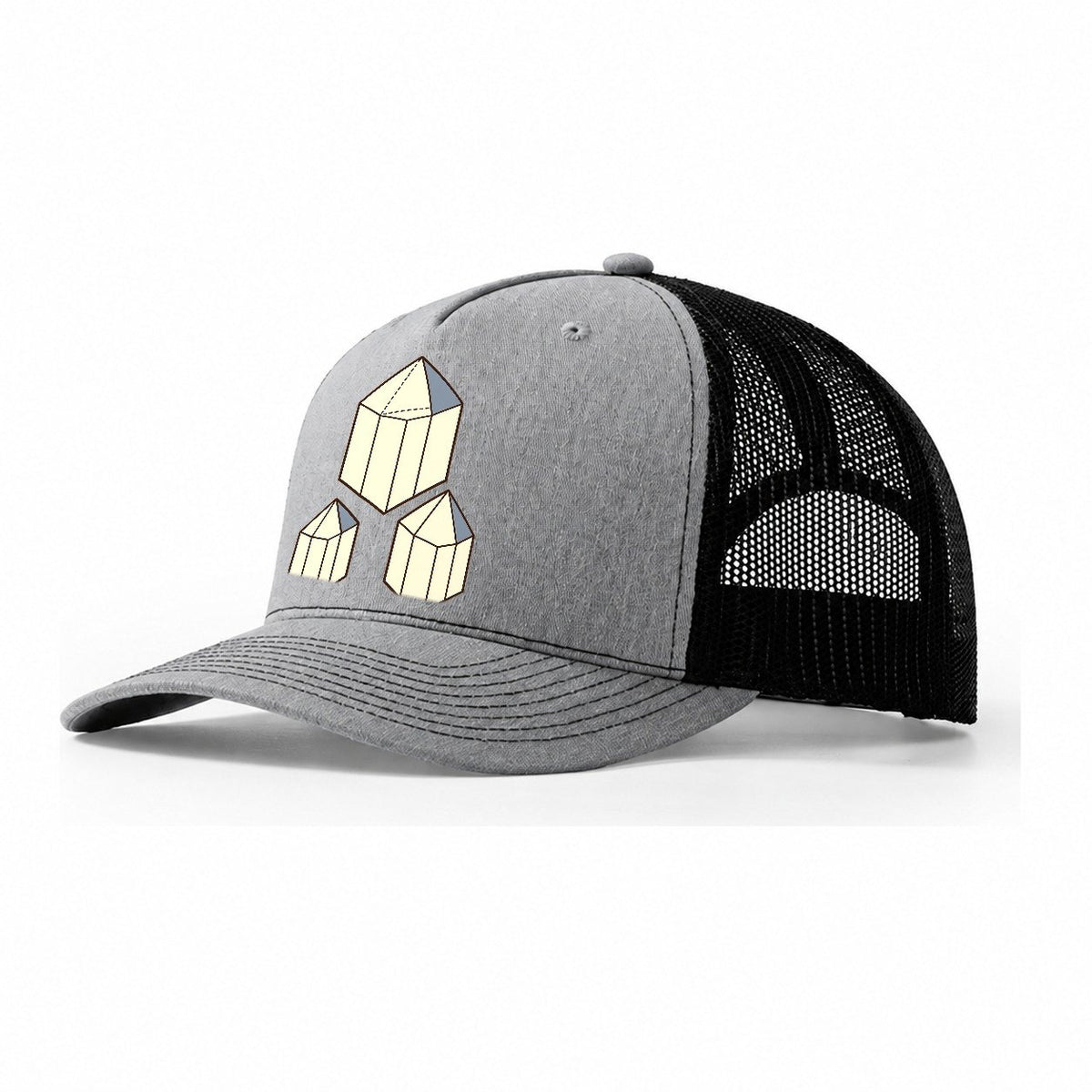 Crystal Growth Diagram Rocks And Minerals Trucker Hat – Sport Grey Black