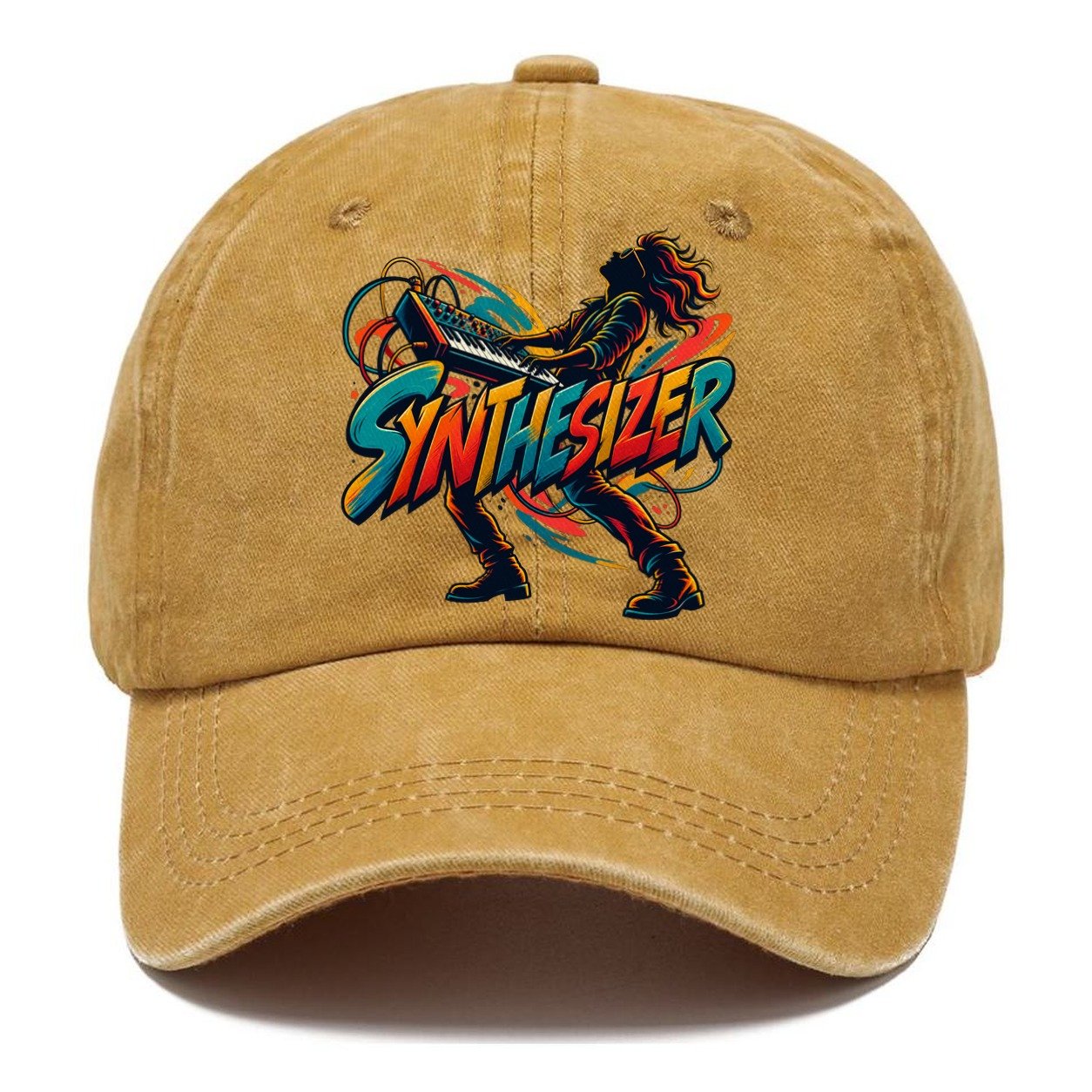 Synthesizer Wordmark Music Instruments Classic Cap – Golden Harvest