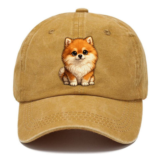 Pomeranian Sitting Sweetheart Classic Cap – Golden Harvest