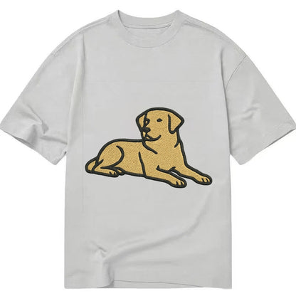 Labrador Retriever Yellow Lab Relaxed Lying Down With Head U Classic T-shirt – Grey
