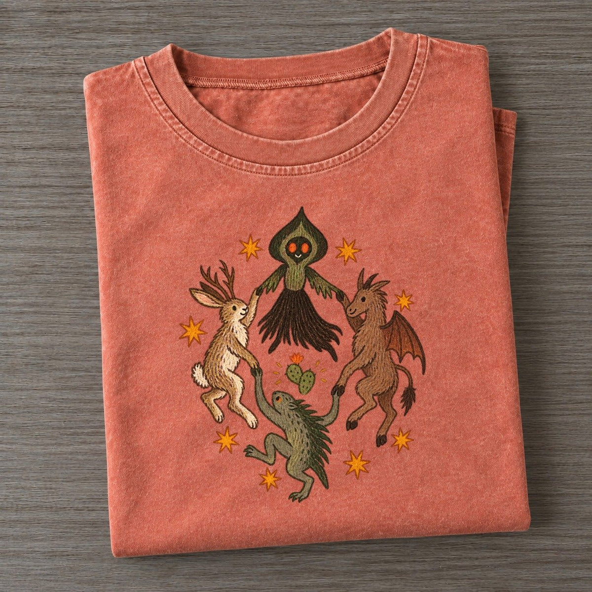 Backwoods Jig Cryptid Hoedown Vintage T-shirt – Terracotta