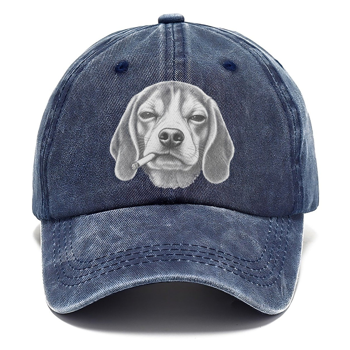 Beagle A Lit Cigarette Smoking Dogs Smoking Dogs Portraits Classic Cap – Twilight Navy
