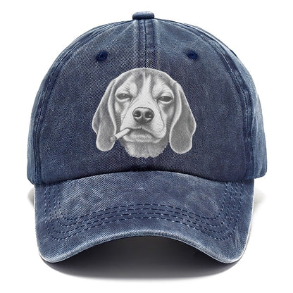 Beagle A Lit Cigarette Smoking Dogs Smoking Dogs Portraits Classic Cap – Twilight Navy