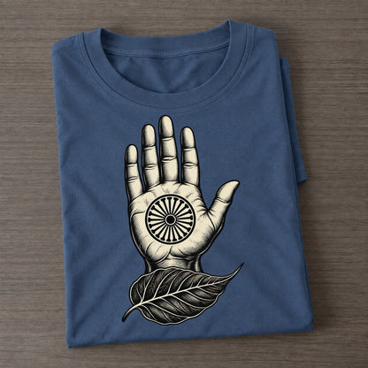 Jain Ahimsa And Living Leaf World Faiths Ink Figures Classic T-shirt – Twilight Navy