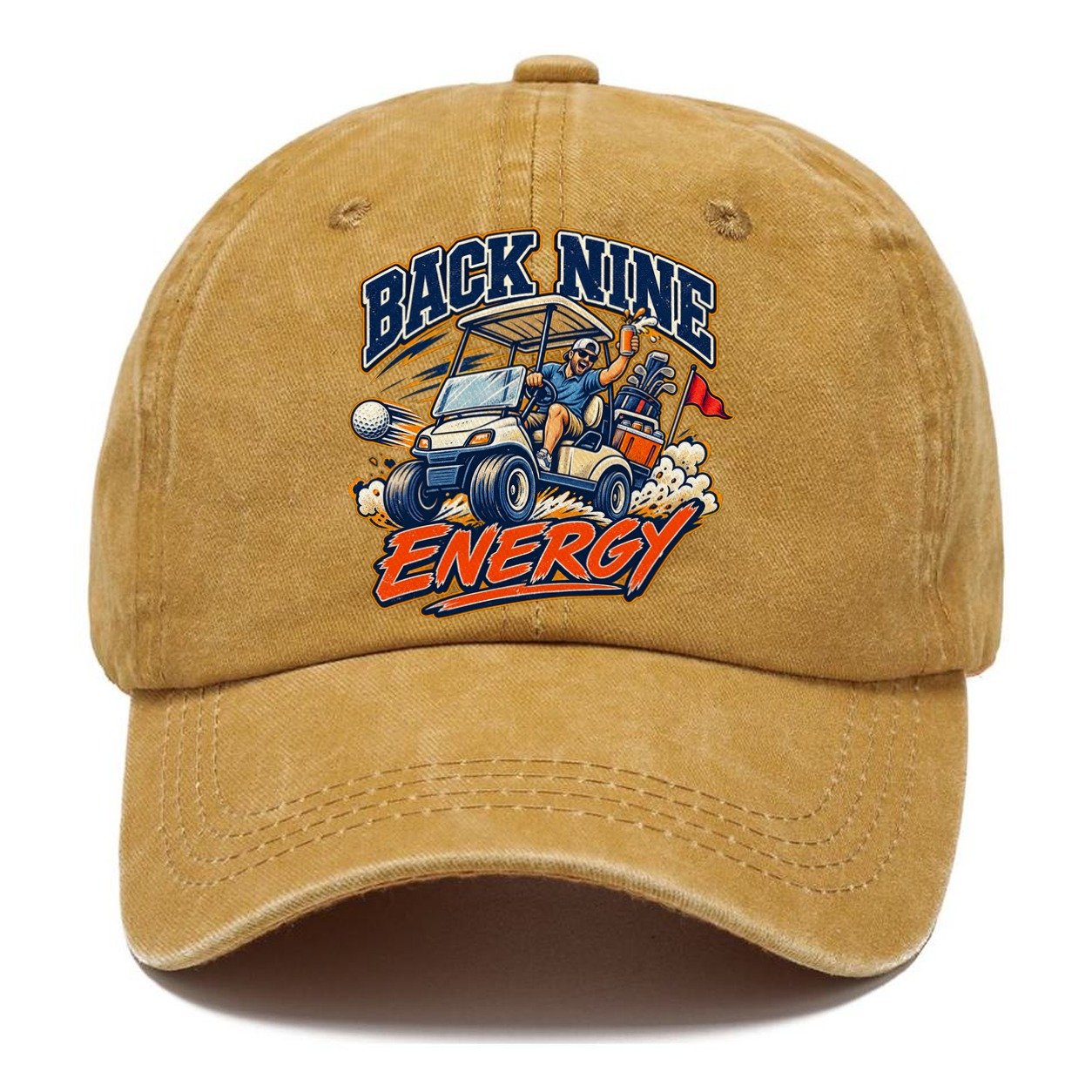 Back Nine Energy Golf Life Classic Cap – Golden Harvest