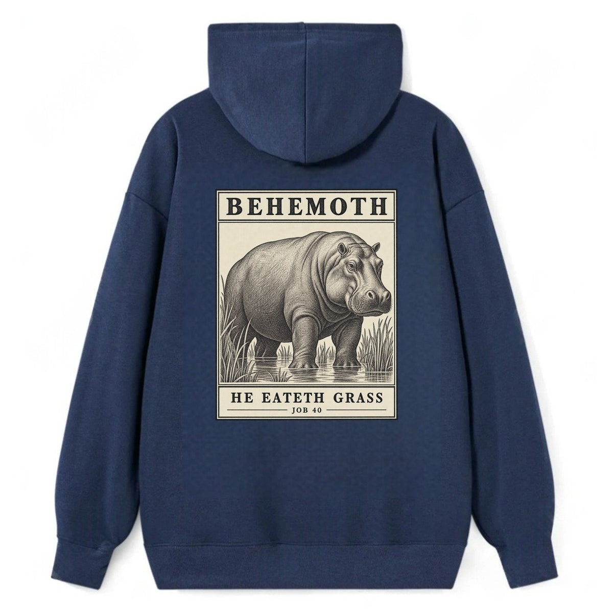 Behemoth Specimen Plate Creature Canticle Classic Pullover Hoodie – Navy