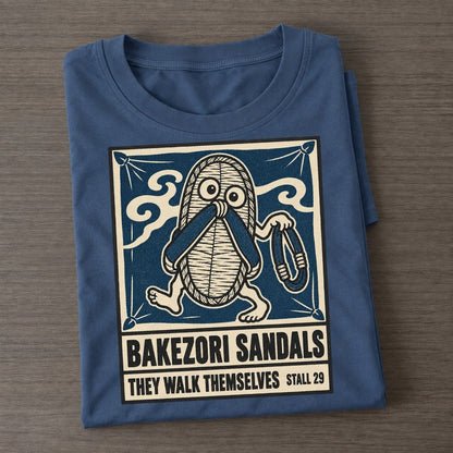 Bakezori Sandals Yokai Night Market Classic T-shirt – Twilight Navy