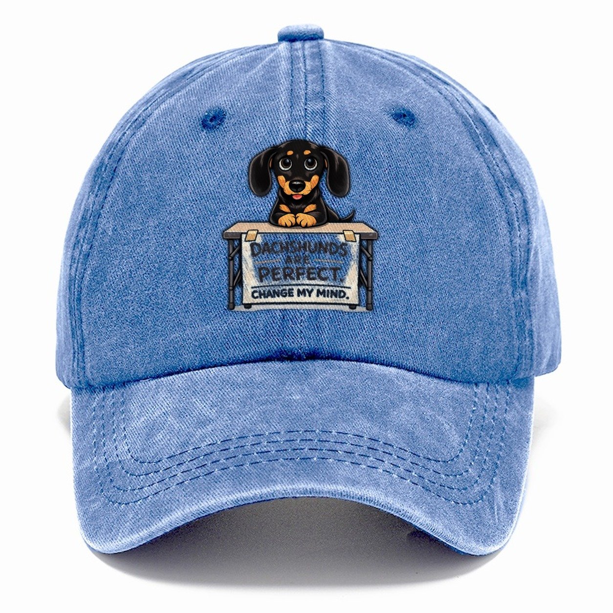 Dachshund Debate Classic Cap – Summer Sky
