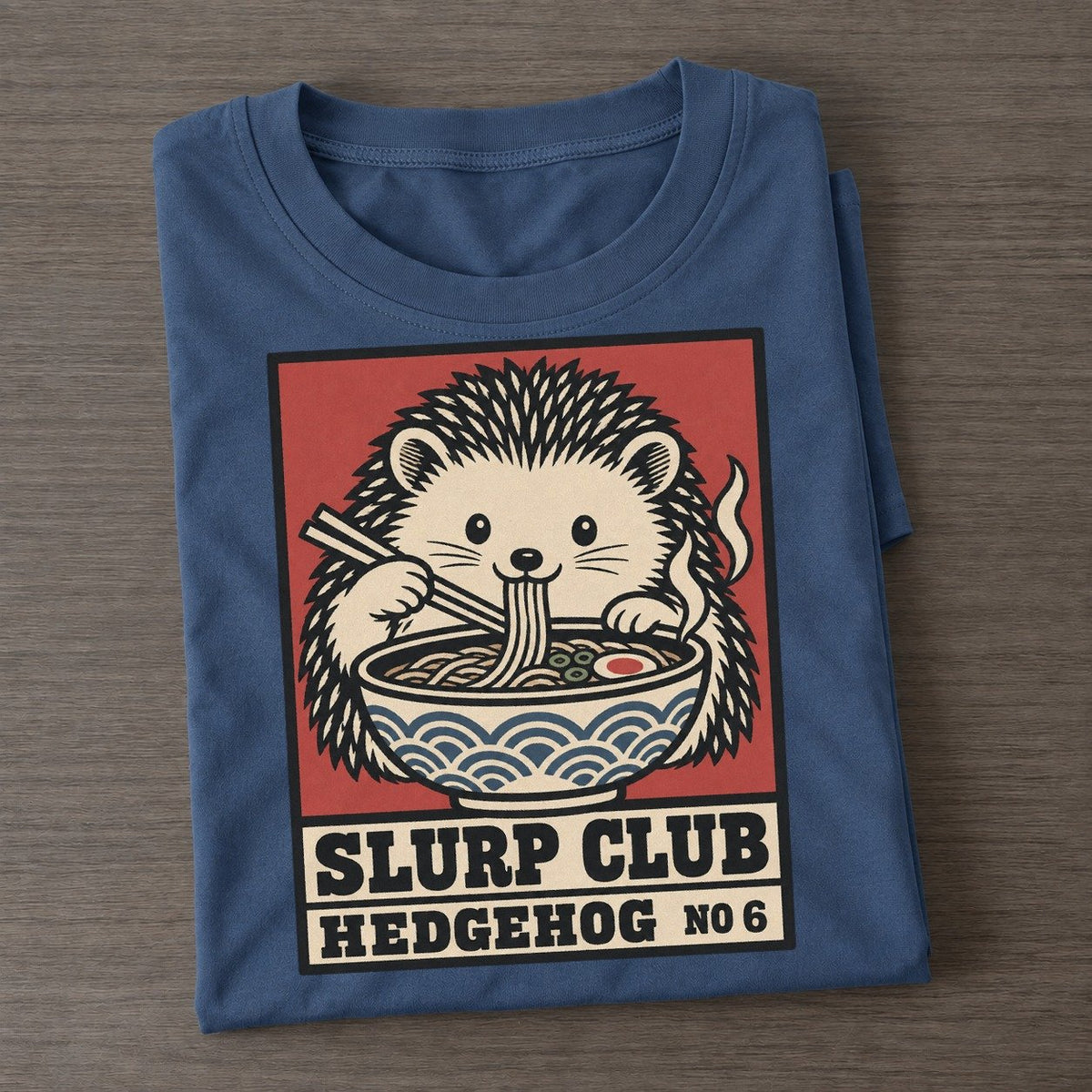 Hedgehog Soba Slurp Club Classic T-shirt – Twilight Navy