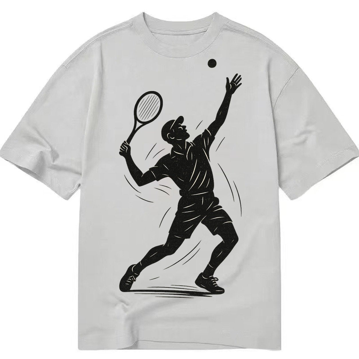 Tennis Player Dynamic Serve B36973 Classic T-shirt – Grey