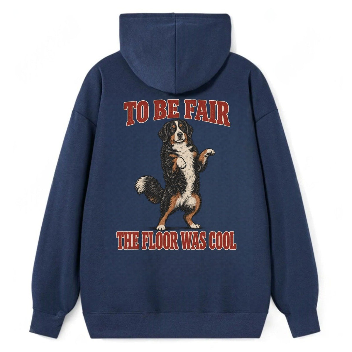 Bernese Mountain Dog Dog Declarations Classic Pullover Hoodie – Navy