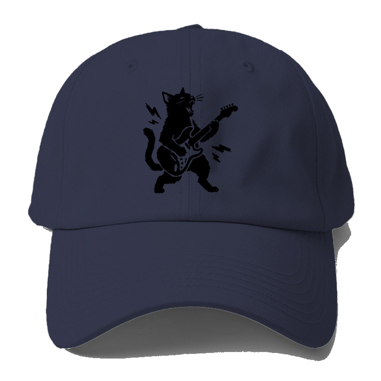 Rock Cat Guitar Baseball Cap – Twilight Navy