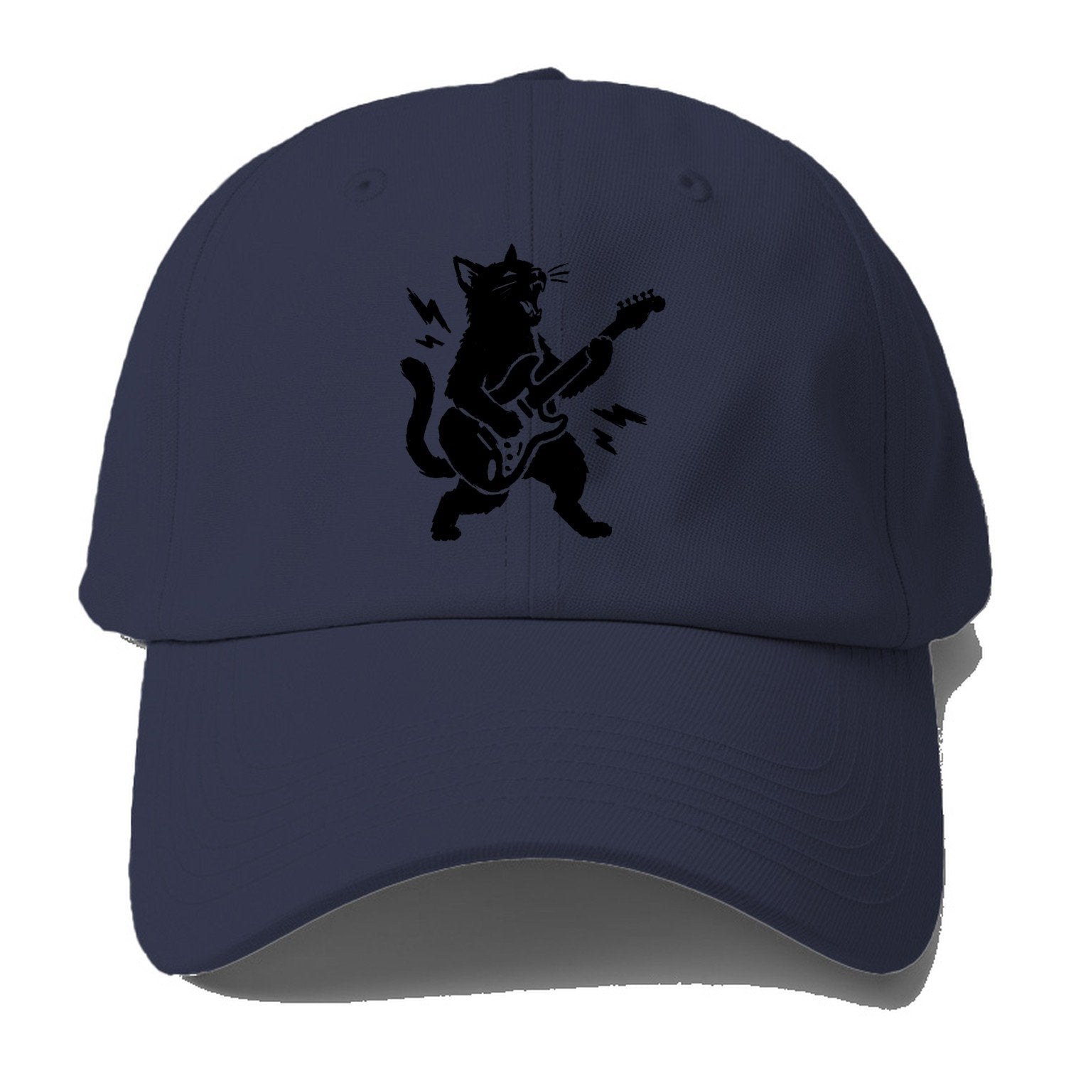 Rock Cat Guitar Baseball Cap – Twilight Navy