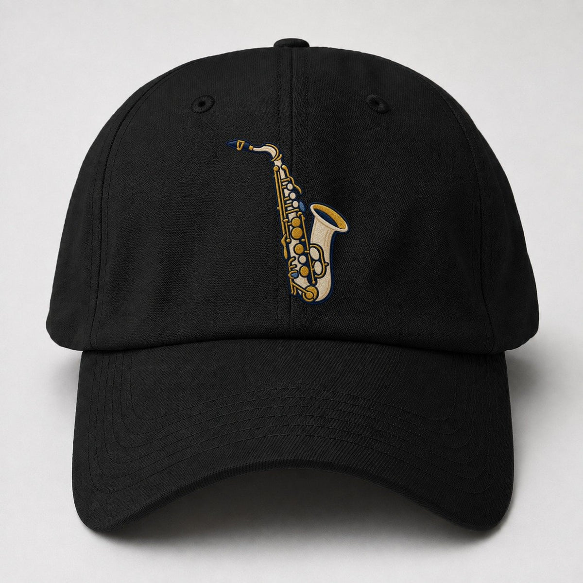 Saxophone Tiny Solo Marks Baseball Cap – Black