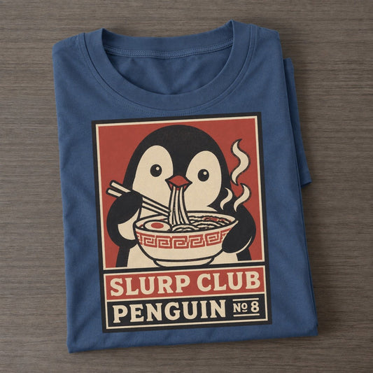 Penguin Ramen Slurp Club Classic T-shirt – Twilight Navy
