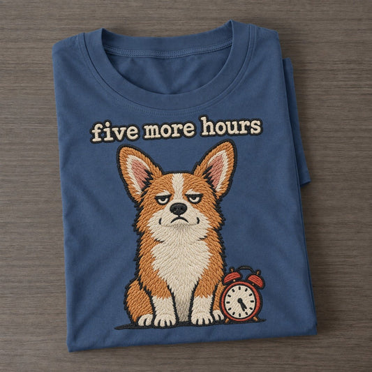 Five More Hours Strongly Worded Classic T-shirt – Twilight Navy