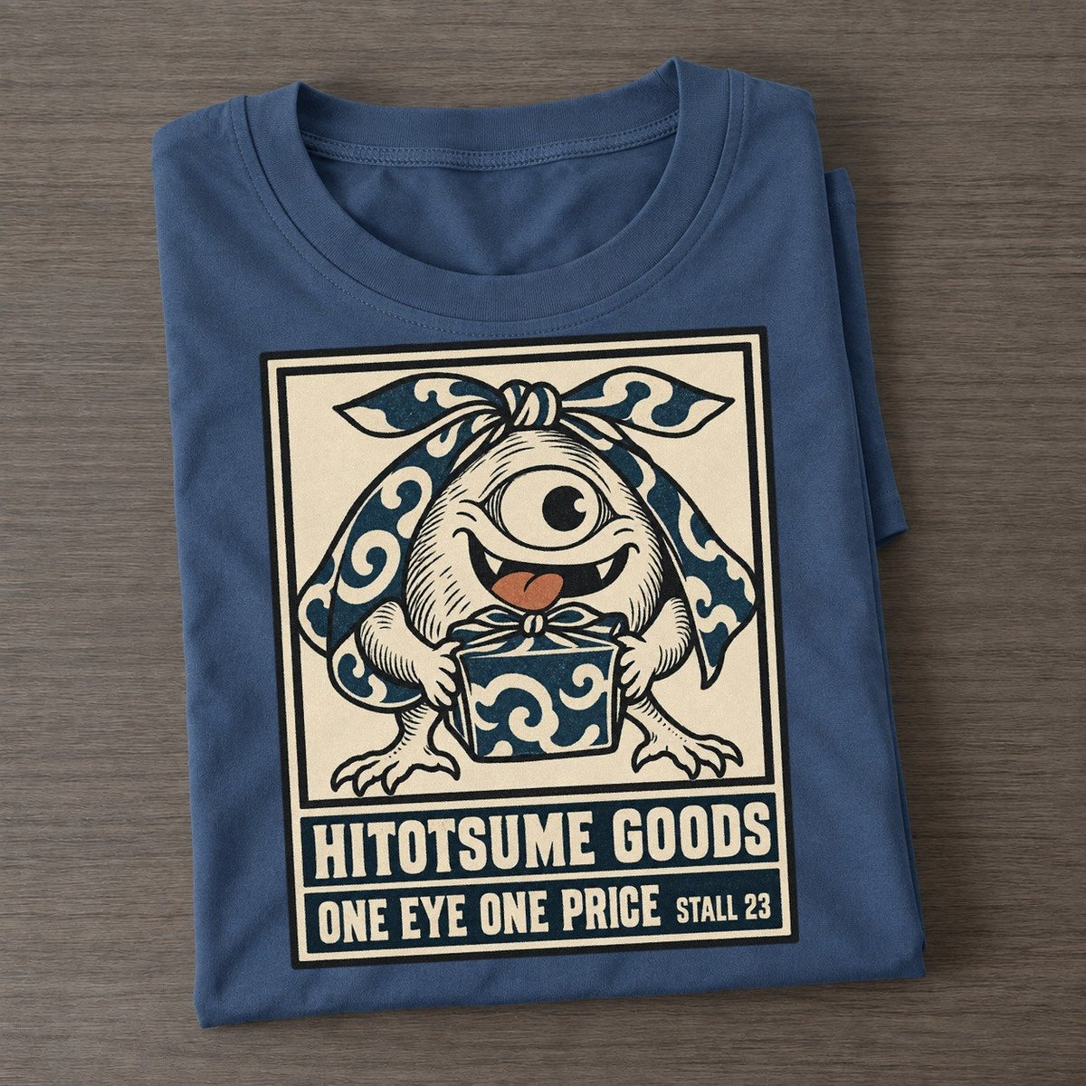 Hitotsume Goods Yokai Night Market Classic T-shirt – Twilight Navy