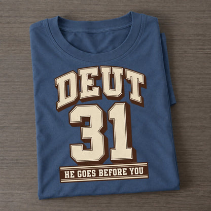 Deuteronomy 31 Varsity Chapel Varsity Classic T-shirt – Twilight Navy