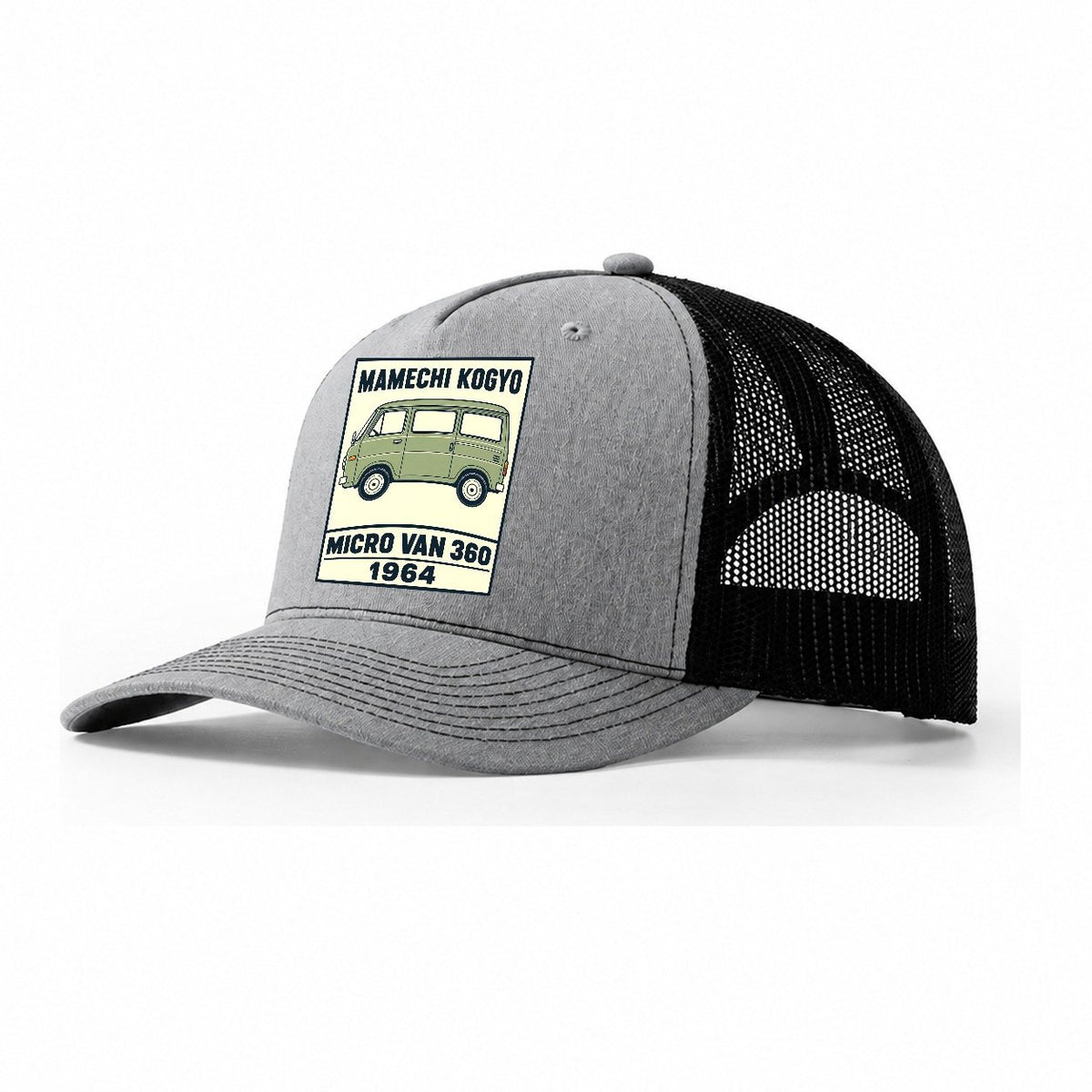 Mamechi Van Showa Speed Plates Trucker Hat – Sport Grey Black