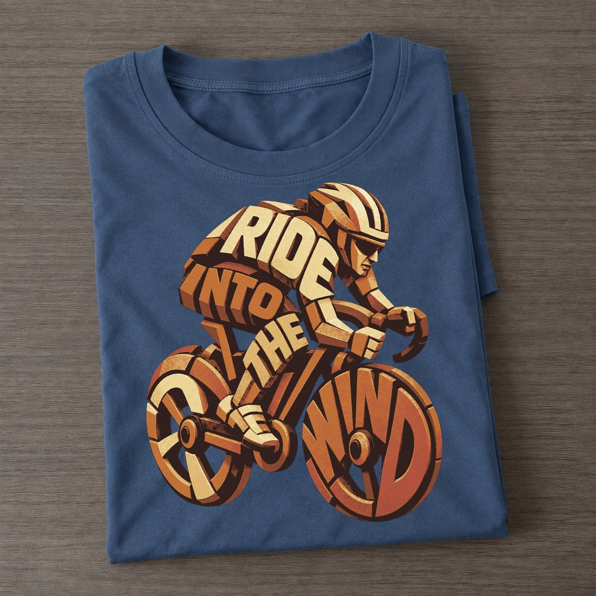 Cyclist Sprint Arc Letter Sculpture Classic T-shirt – Twilight Navy