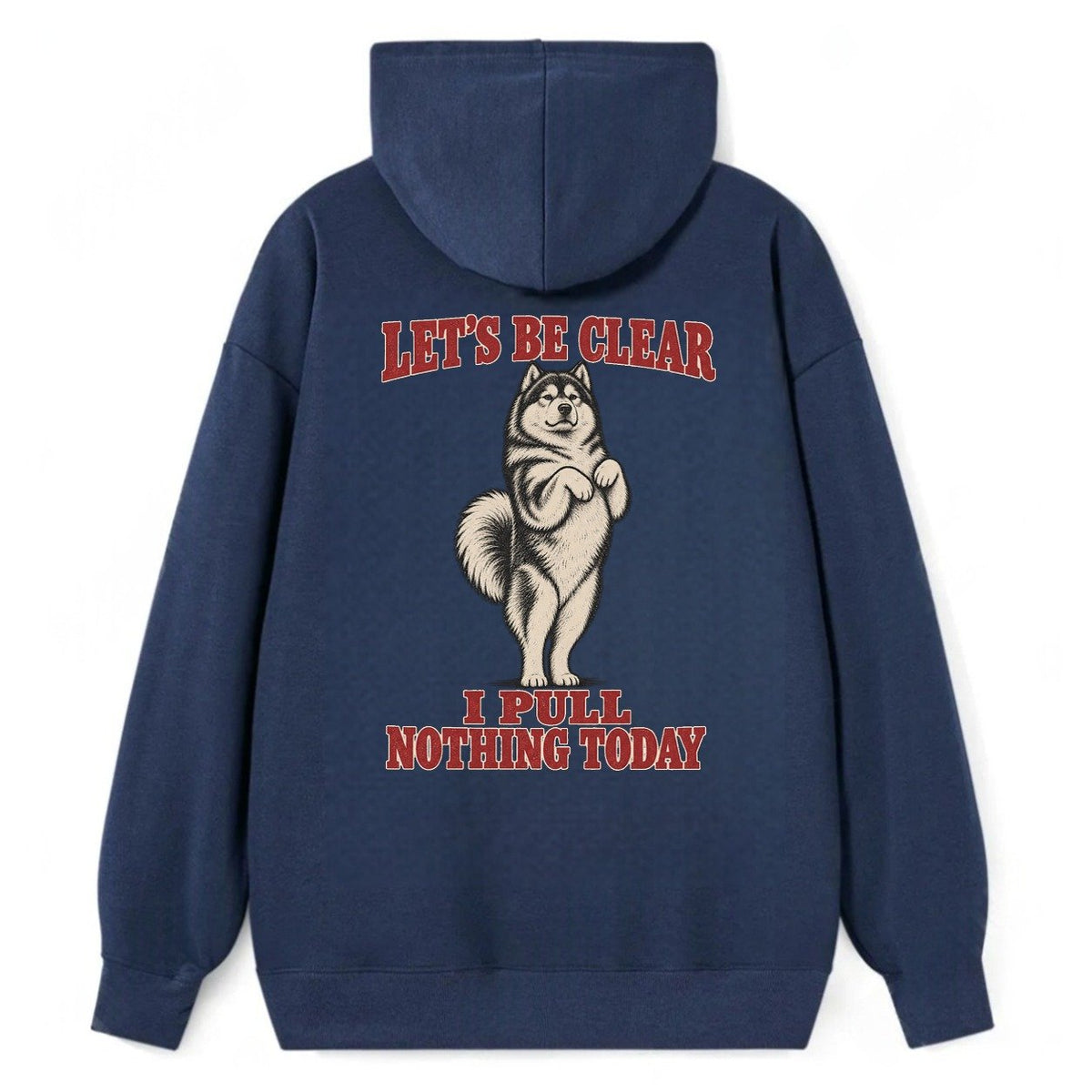 Alaskan Malamute Dog Declarations Classic Pullover Hoodie – Navy