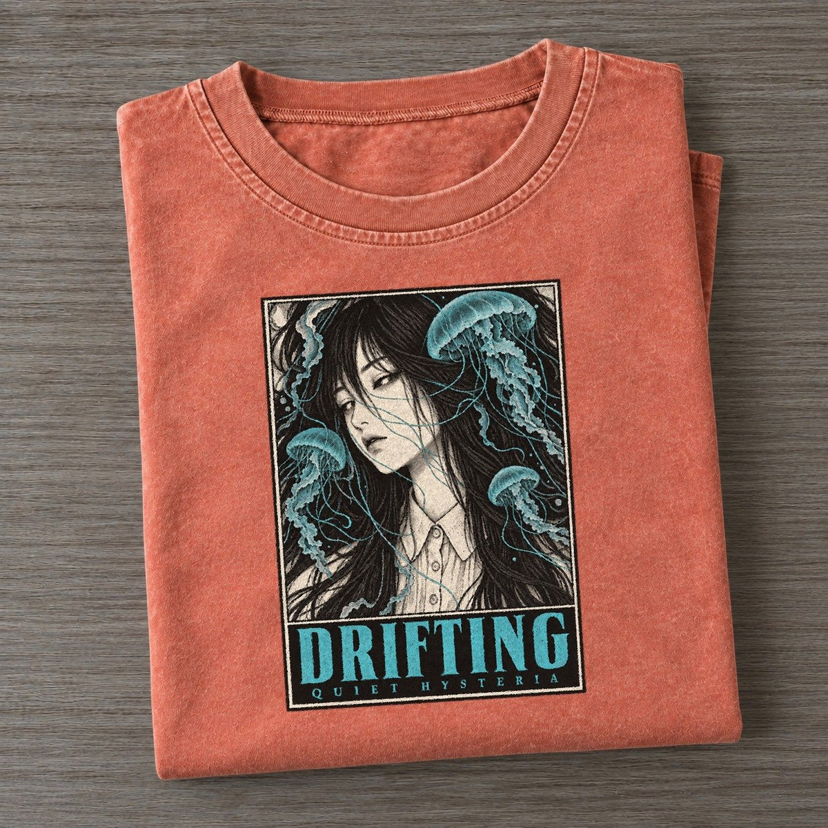 Drifting Quiet Hysteria Vintage T-shirt – Terracotta