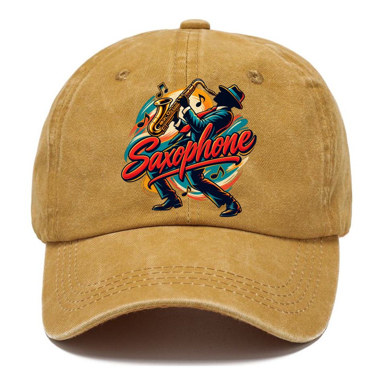 Saxophone Crest Music Instruments Classic Cap – Golden Harvest