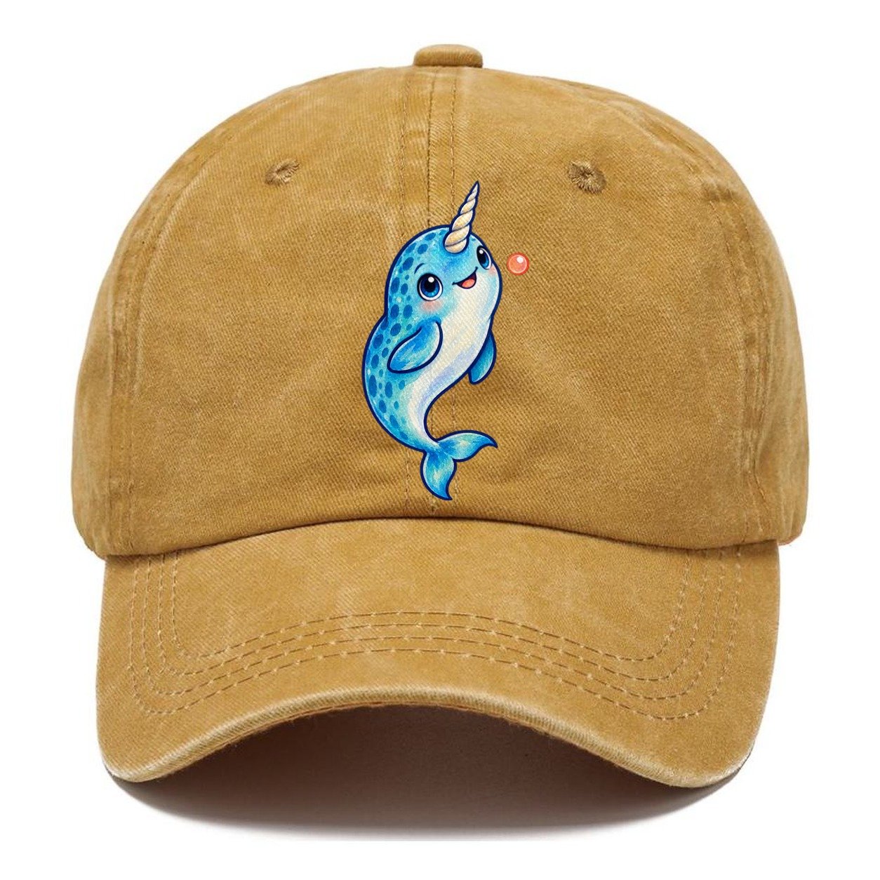 Narwhal Upward Swim Sea Sprite Classic Cap – Golden Harvest