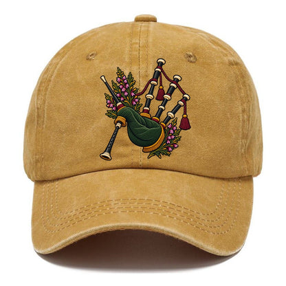 Scottish Bagpipes And Heather Uk Culture Heritage Classic Cap – Golden Harvest