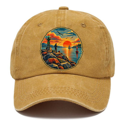 Harbor Jetty Sunset Fishing Club Classic Cap – Golden Harvest