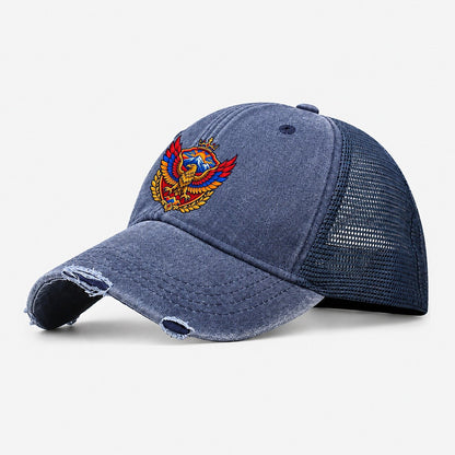 Armenia Heraldic Crest Country Logos Washed Trucker Hat – Navy