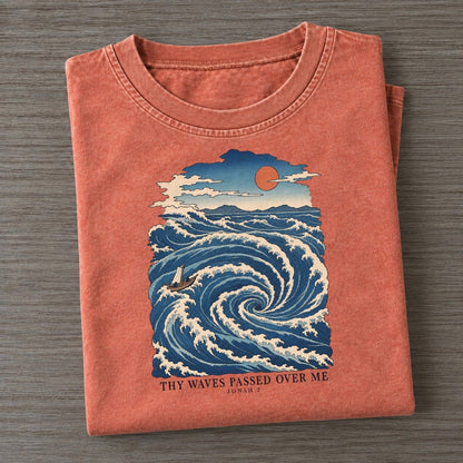 Thy Waves Passed Over Me The Great Deep Vintage T-shirt – Terracotta