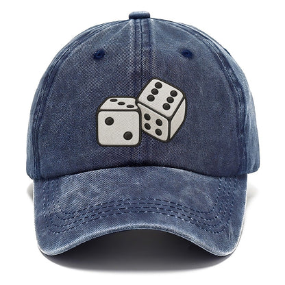 Pair Of White Dice Board Games Classic Cap – Twilight Navy